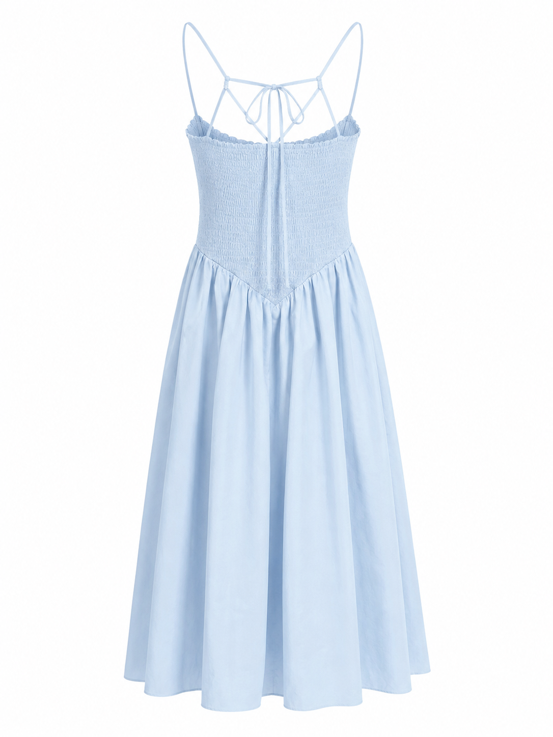 Vestido nido de abeja celeste