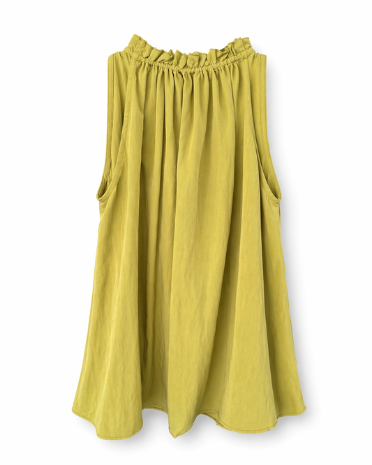 Camisa de lino verde