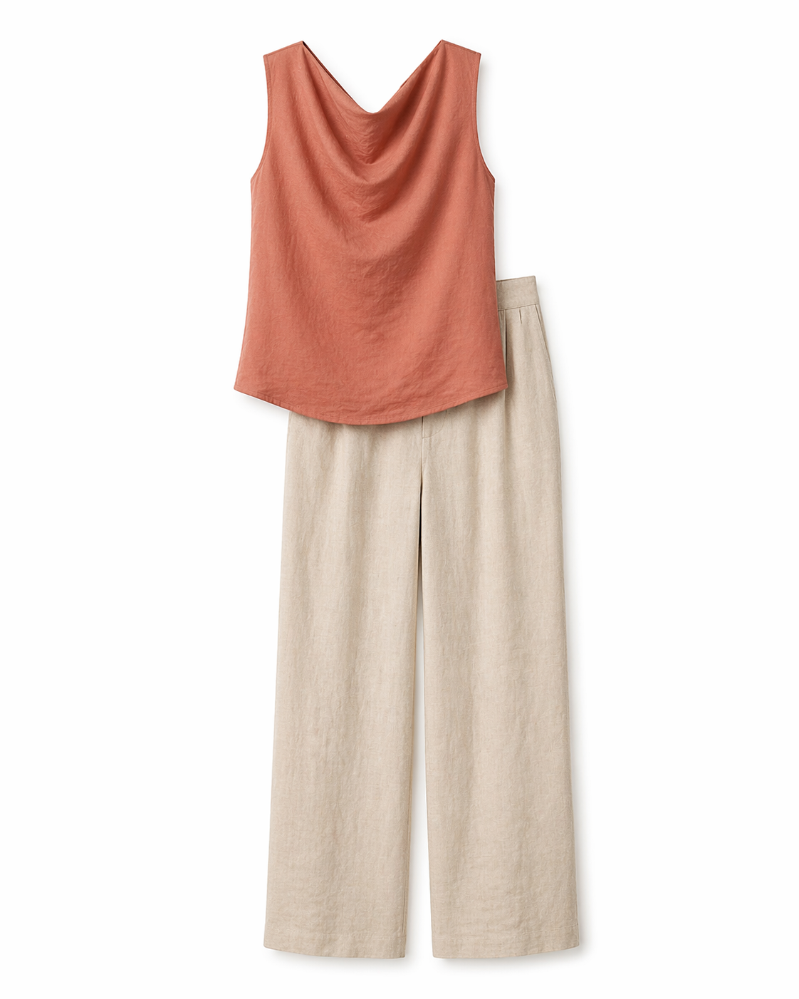 Pantalón de lino beige