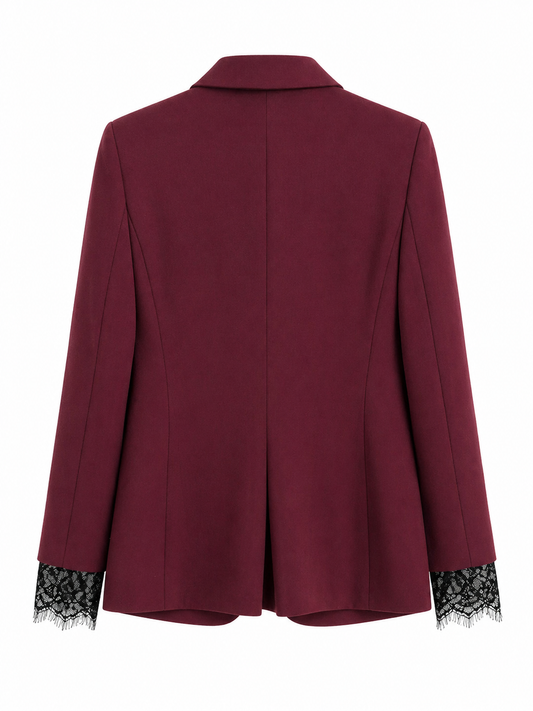 Blazer Burdeos detalla encaje