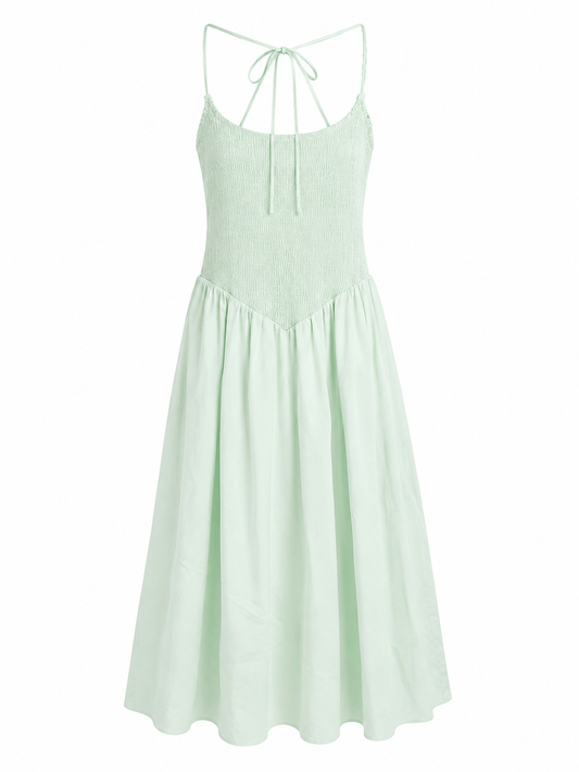 Vestido nido de abeja verde agua