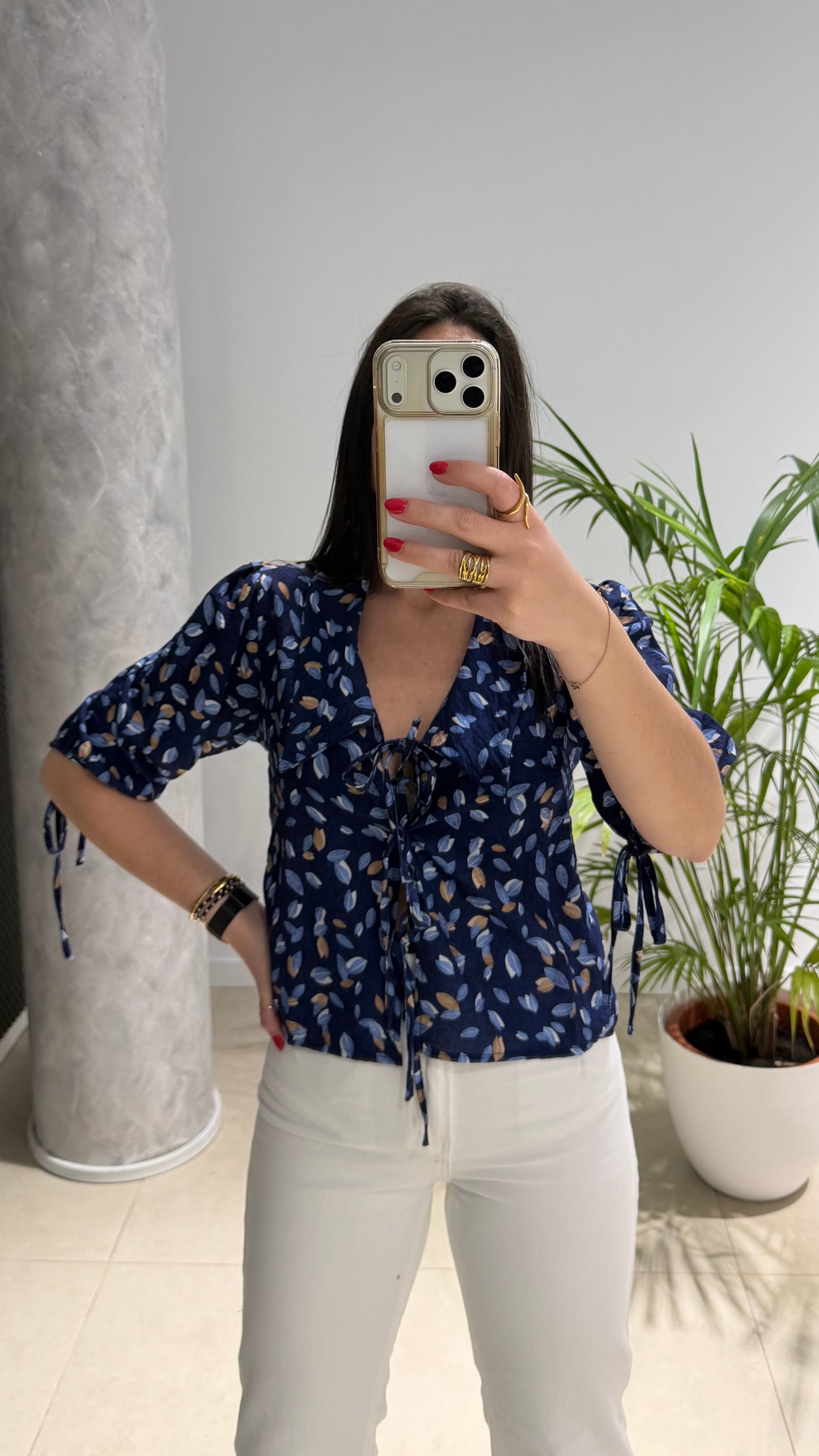 Camisa estampado lazada