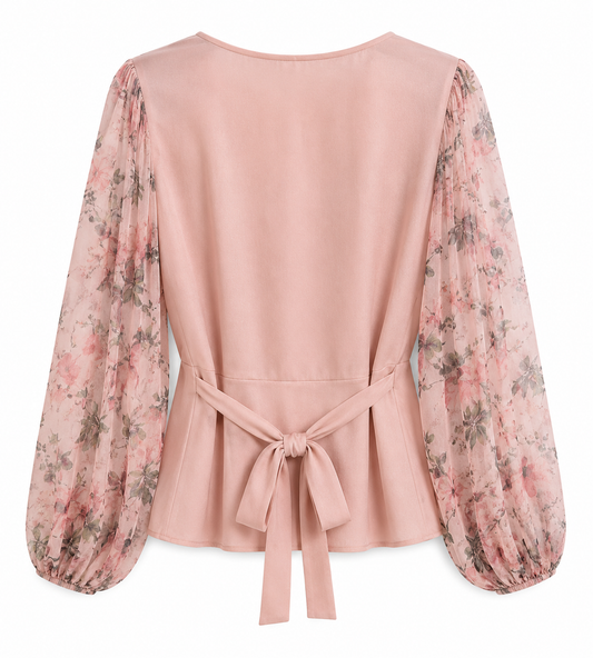 Camisa rosa floral