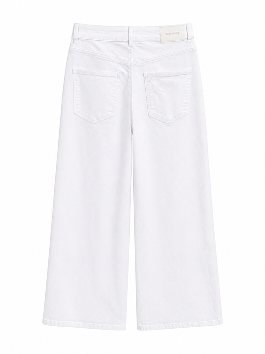 Pantalón vaquero blanco ancho
