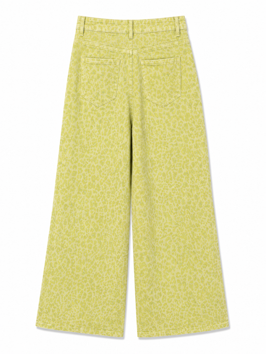 Pantalón de leopardo amarillo