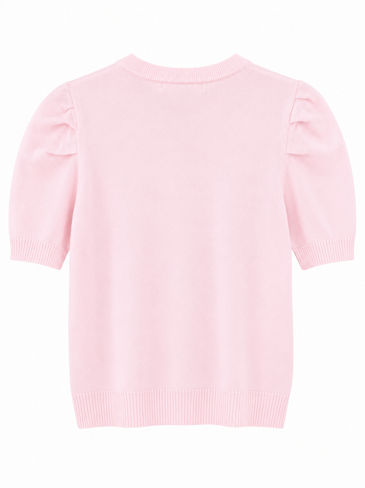 Camiseta rosa de hilo