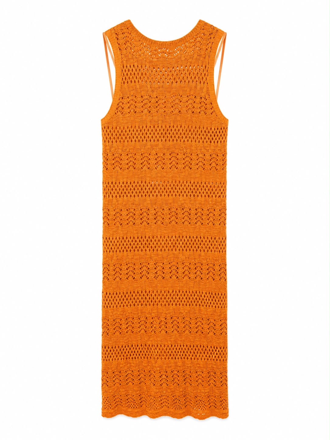 Vestido crochet naranja
