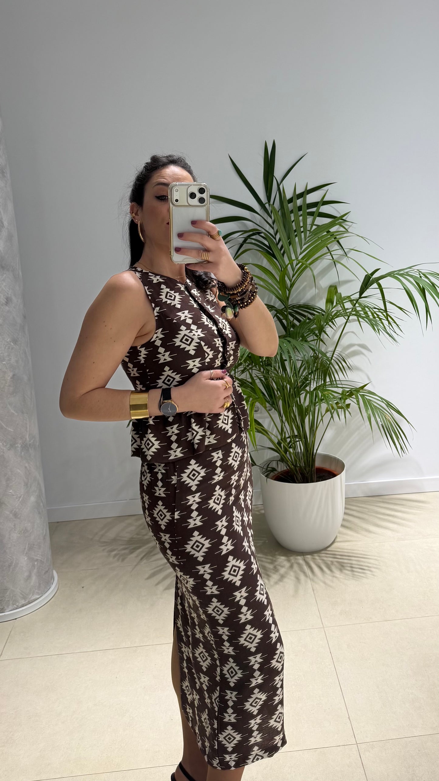 Conjunto de dos piezas estampado