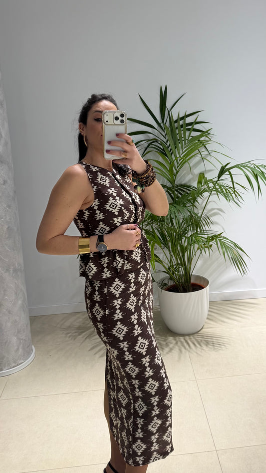 Conjunto de dos piezas estampado
