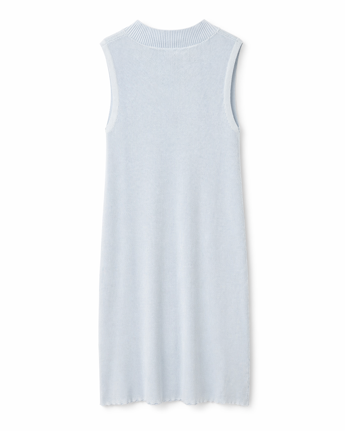 Vestido canalé con pañuelo