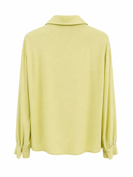 Camisa verde satinada