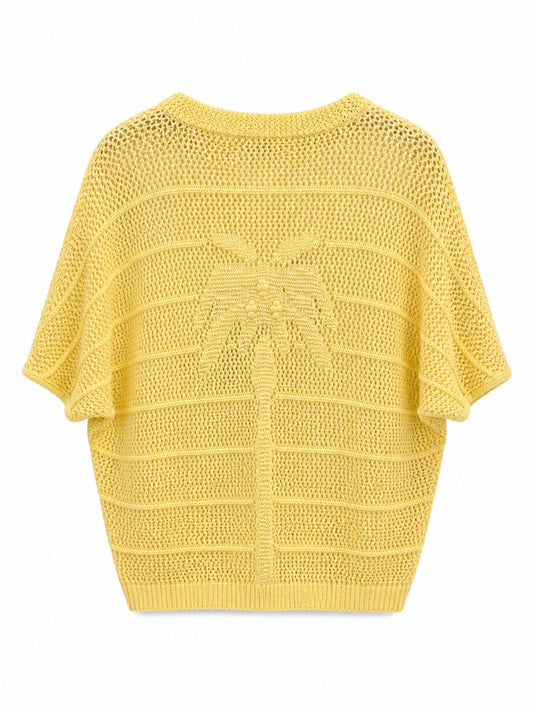 Chaleco palmeras amarillo