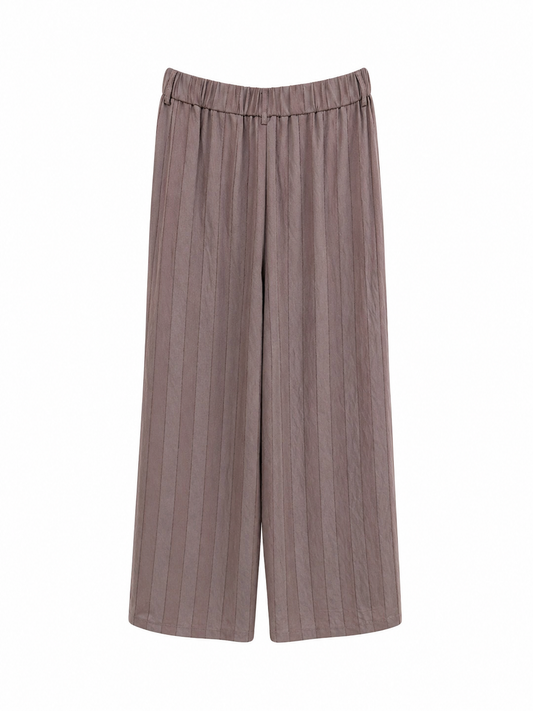Pantalón lino marrón