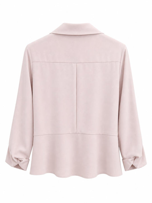 Blazer corta rosa