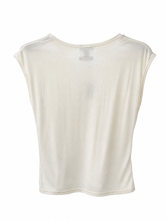 Camiseta amarilla frunce