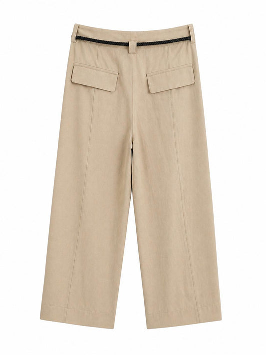 Pantalón de pinzas verde