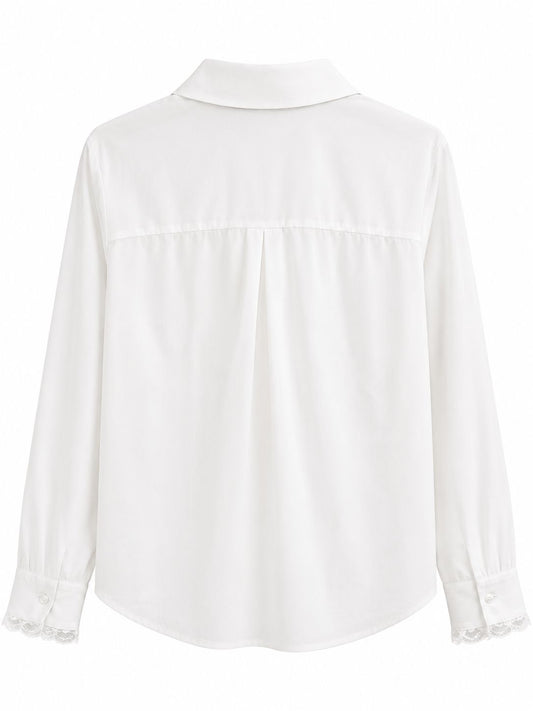 Camisa blanca con encajes