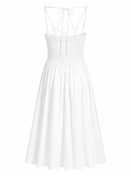 Vestido nido de abeja blanco
