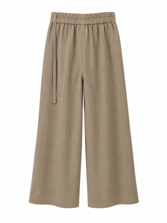 Pantalón de lino camel