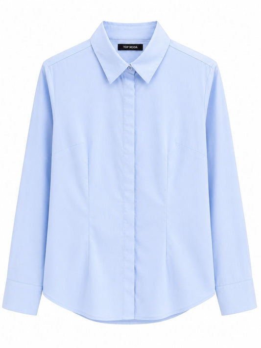 Camisa celeste con pinzas