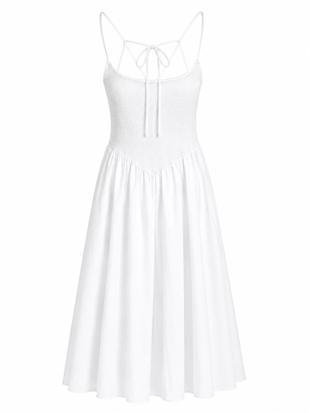 Vestido nido de abeja blanco