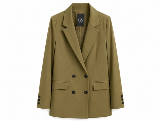 Blazer verde oliva cruzada