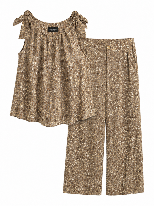 Conjunto verde estampado