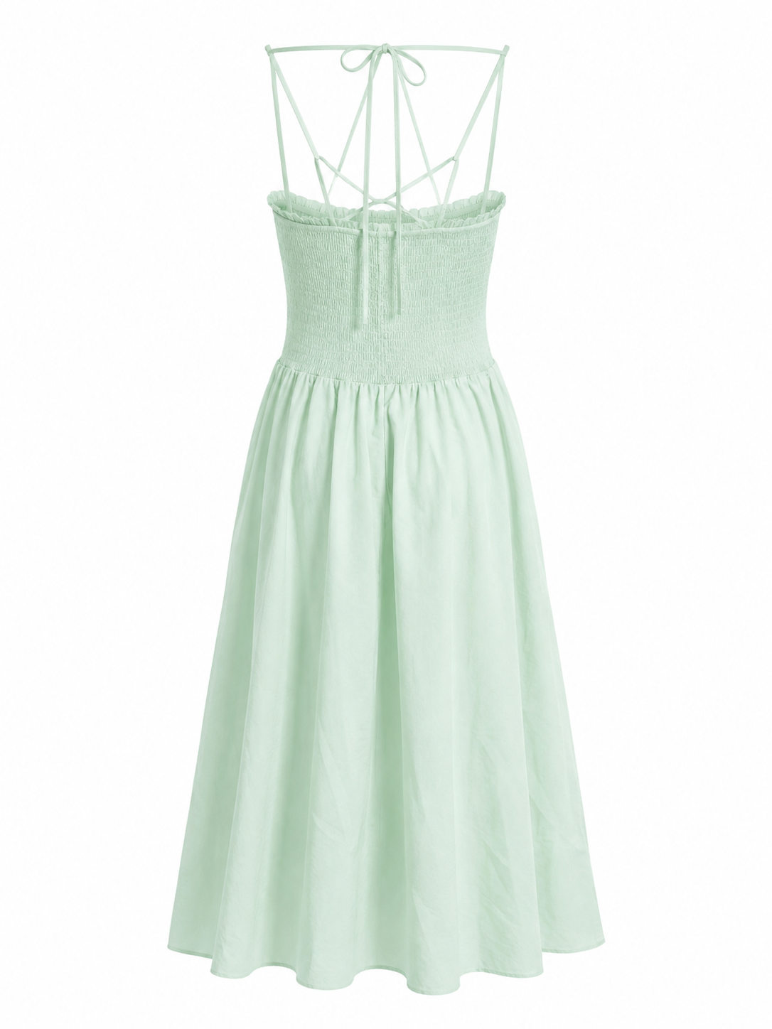 Vestido nido de abeja verde agua