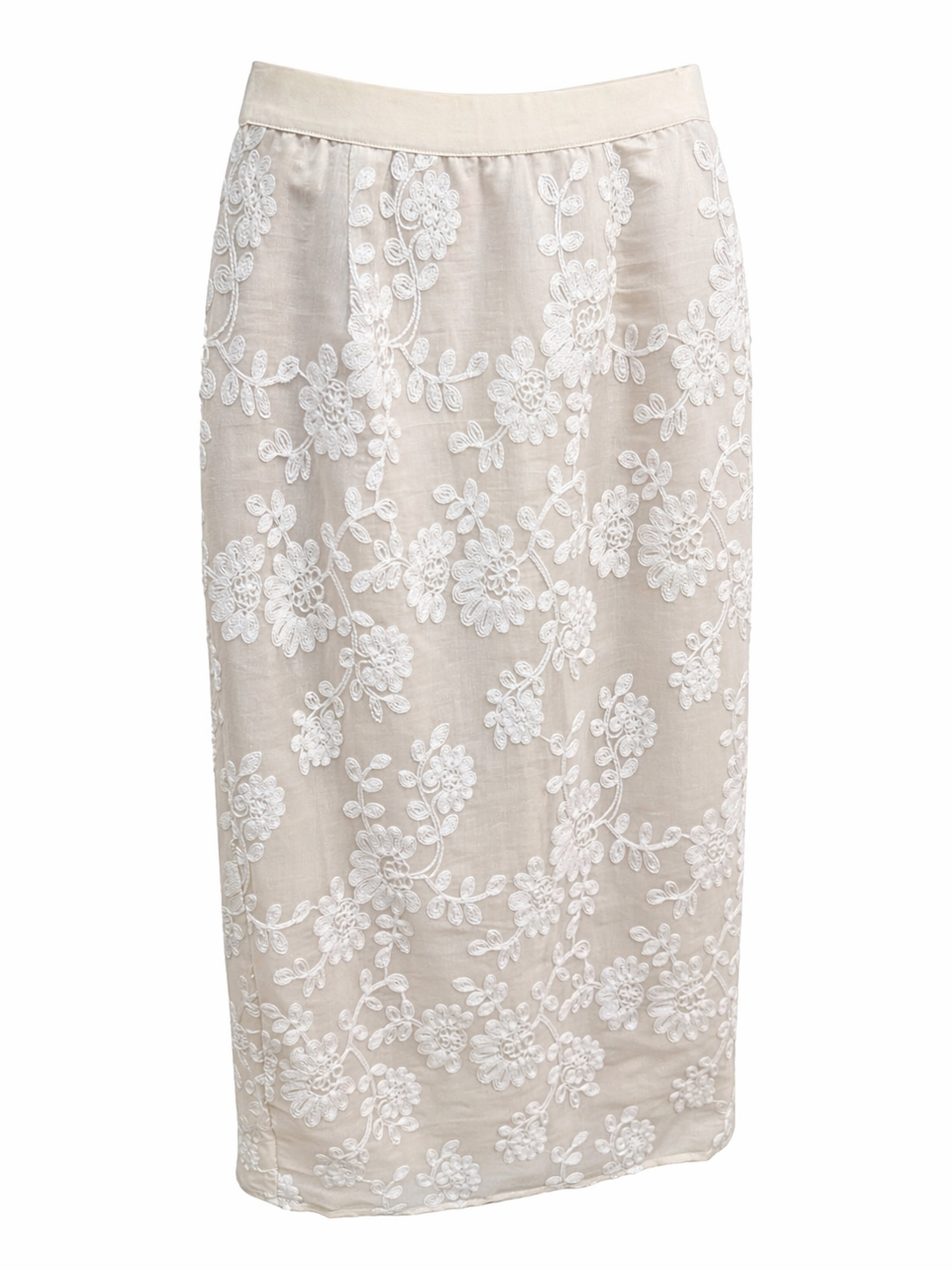 Conjunto encaje beige