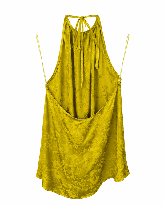 Top verde estampado