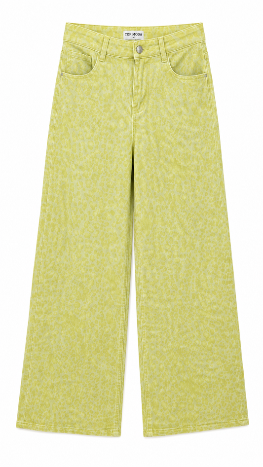 Pantalón de leopardo amarillo