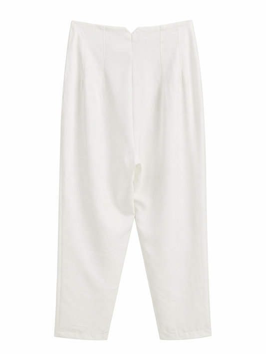 Pantalón de pinzas blanco