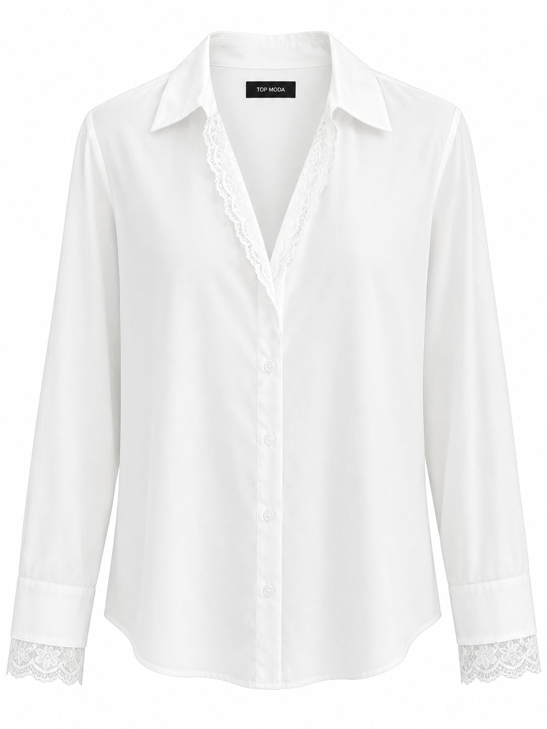Camisa blanca con encajes