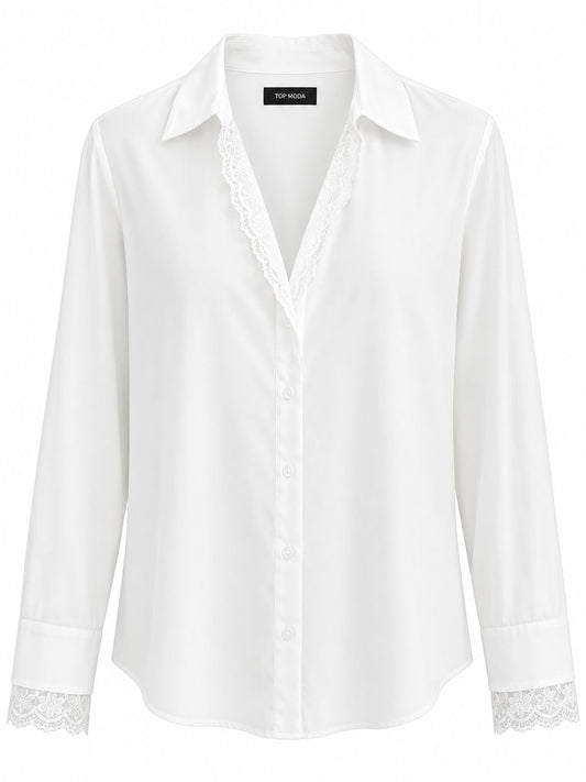Camisa blanca con encajes