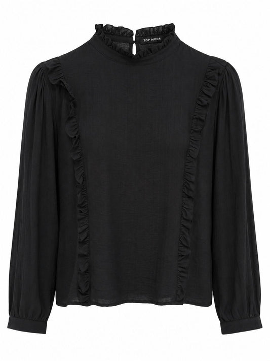Camisa negra cuello