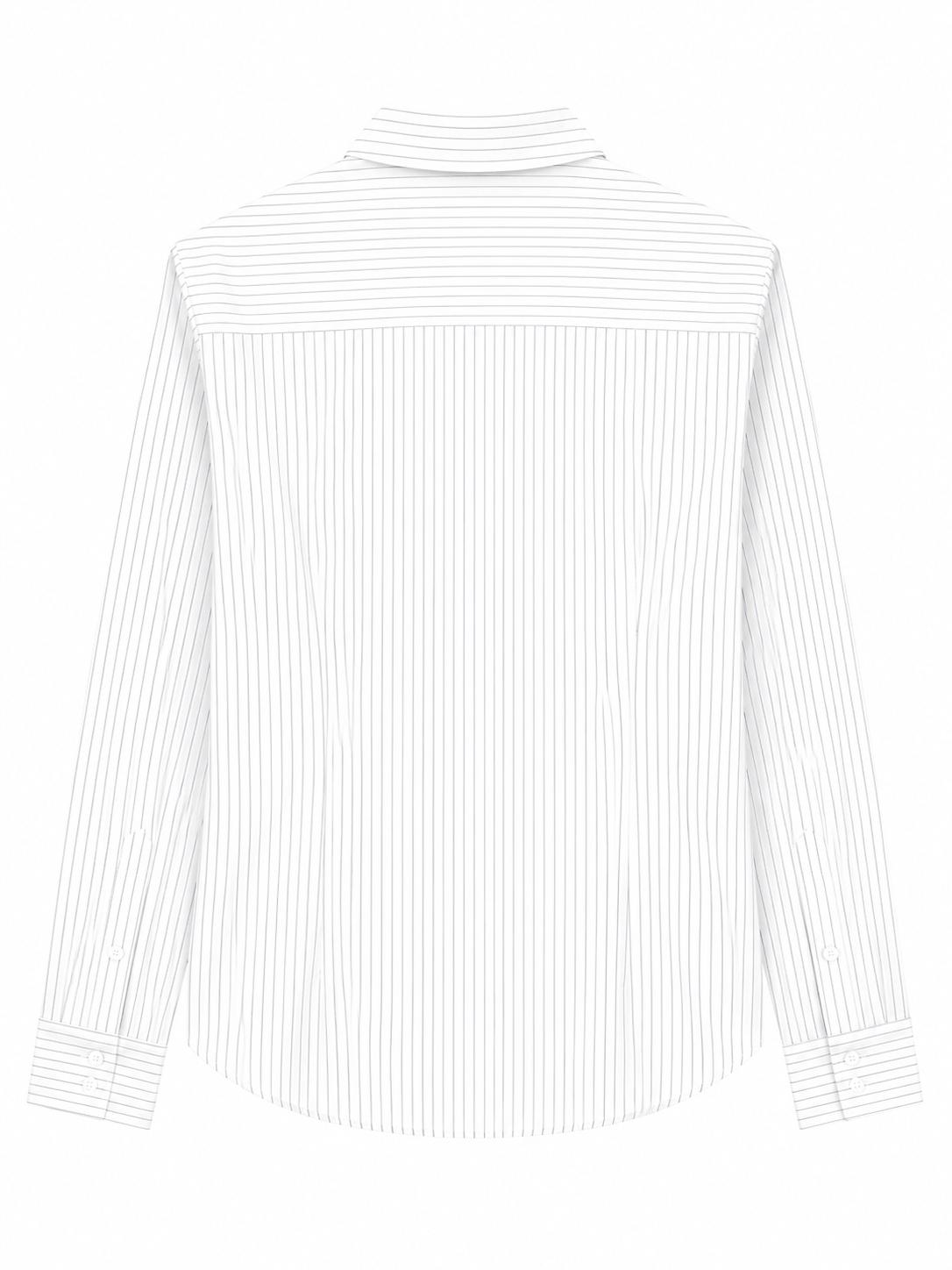 Camisa rayas morada y blanca