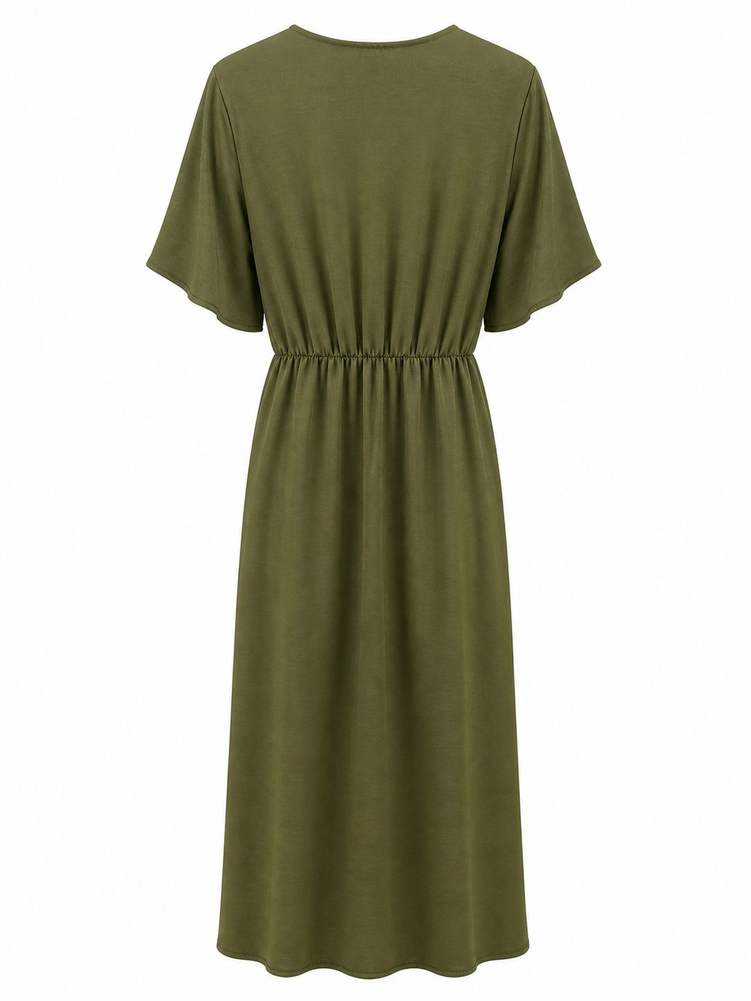 Vestido verde satinado
