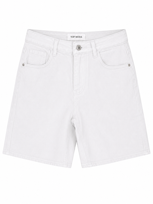 Bermuda blanca vaquera
