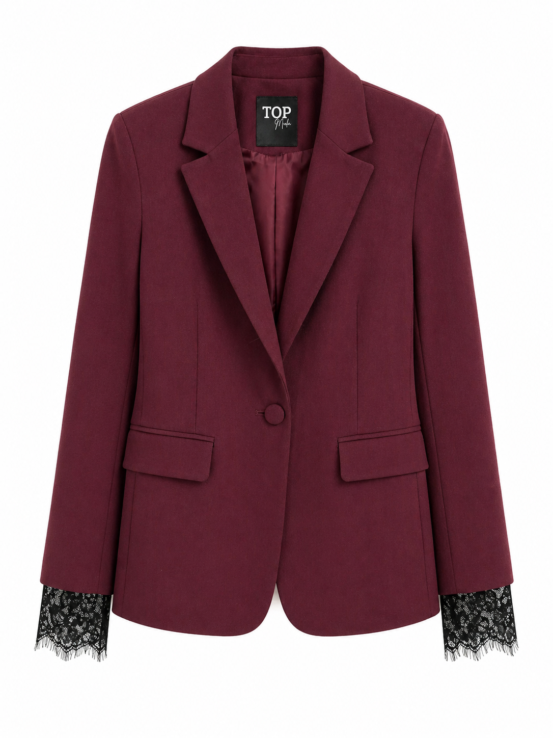Blazer Burdeos detalla encaje