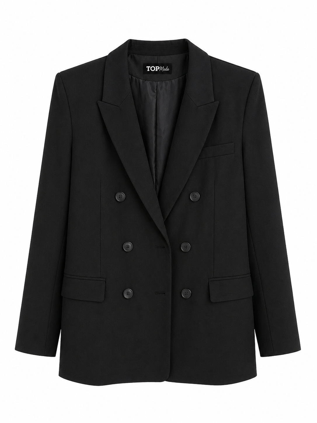 Blazer negra cruzada