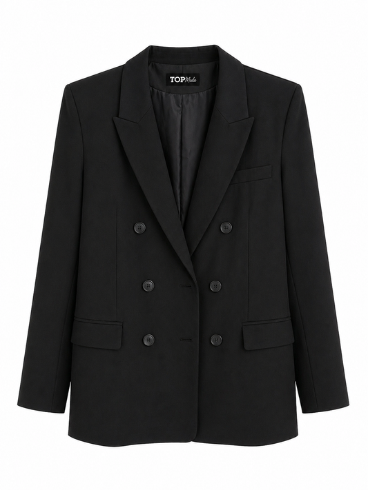 Blazer negra cruzada