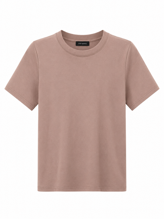Camiseta mangas cortas marrón