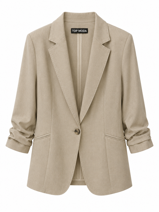 Chaqueta de lino verde