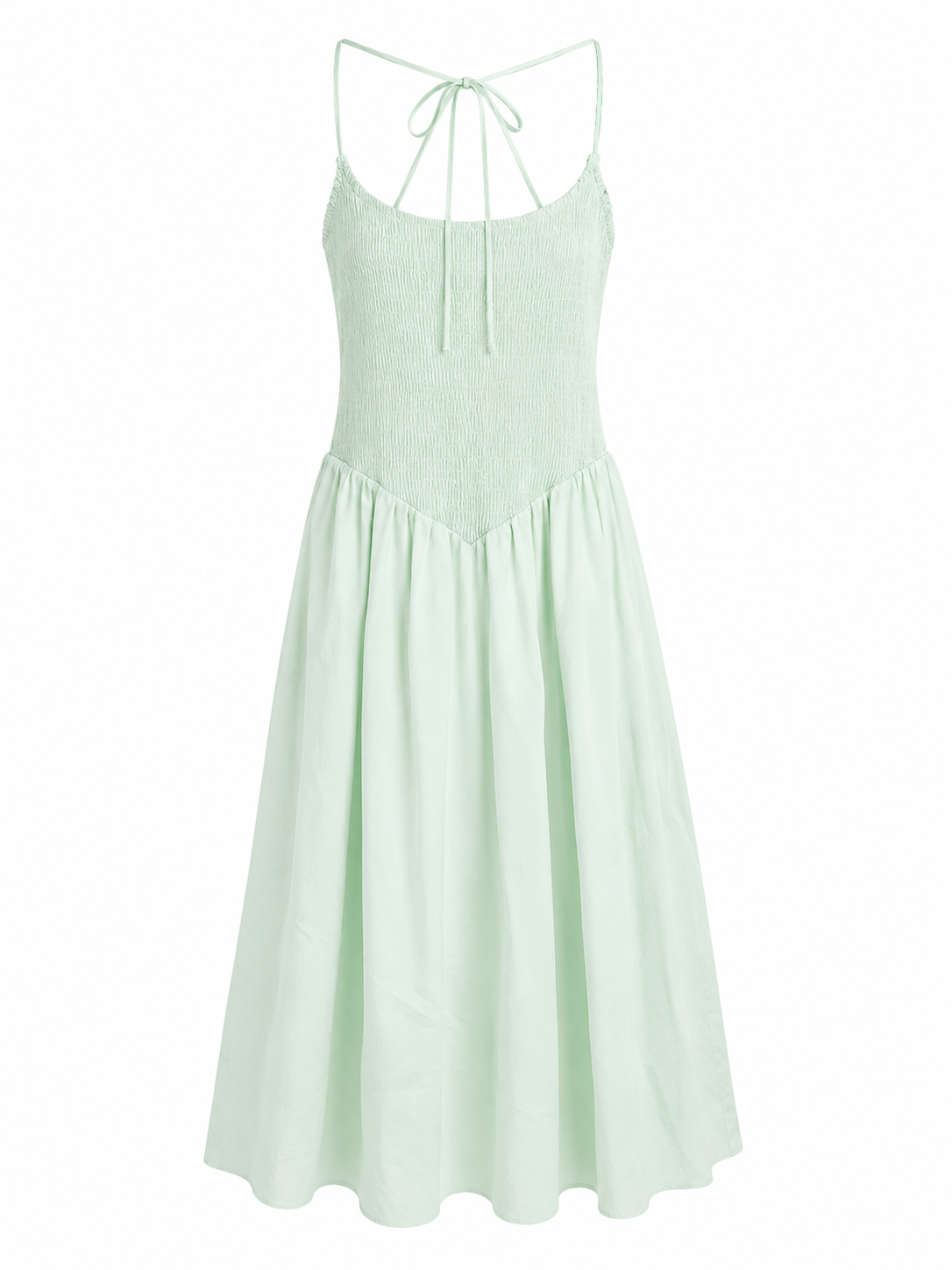 Vestido nido de abeja verde agua