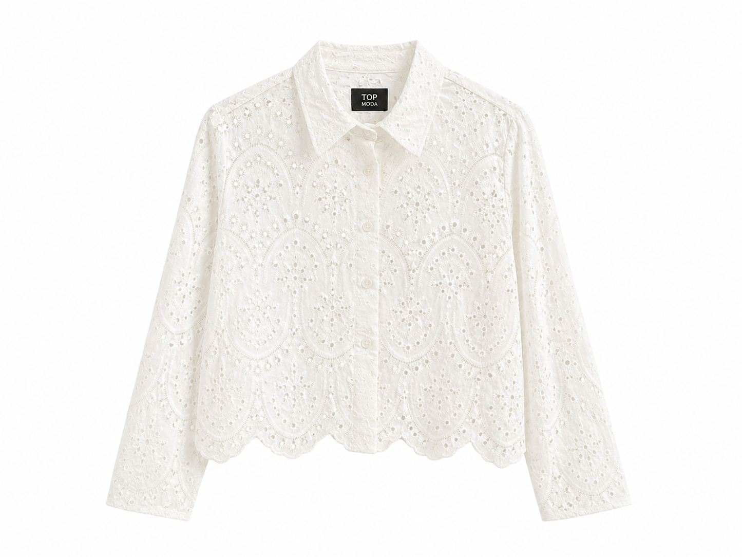 Camisa blanca perfora