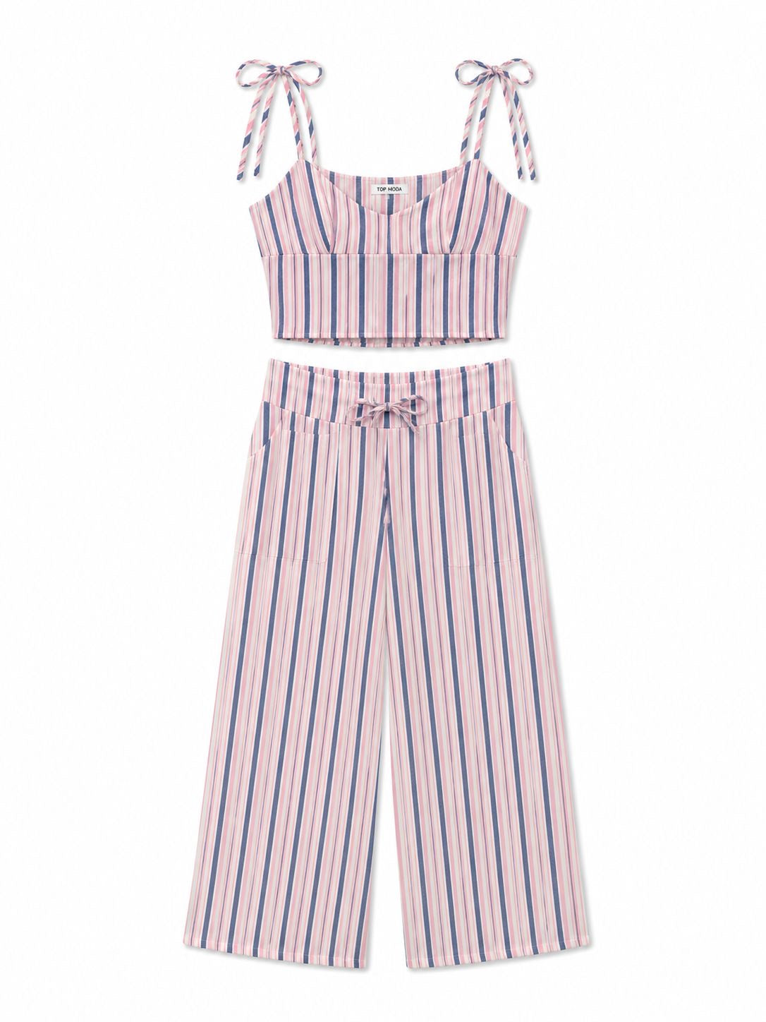 Conjunto de rayas rosa