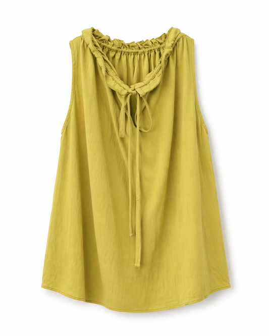 Camisa de lino verde
