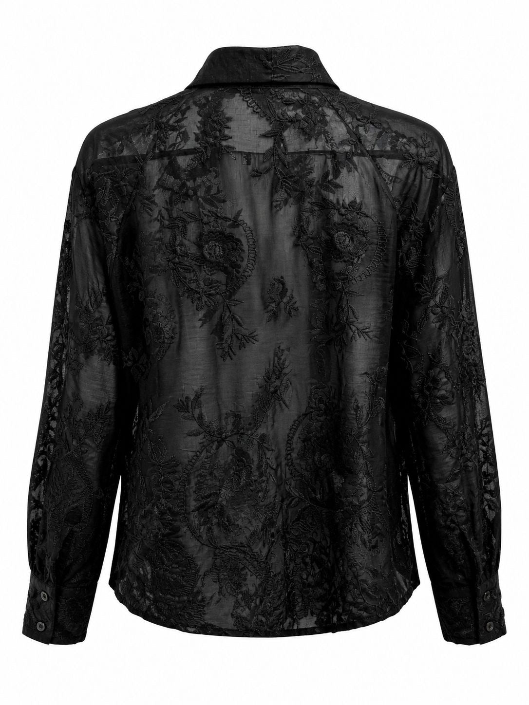 Camisa negra encajes