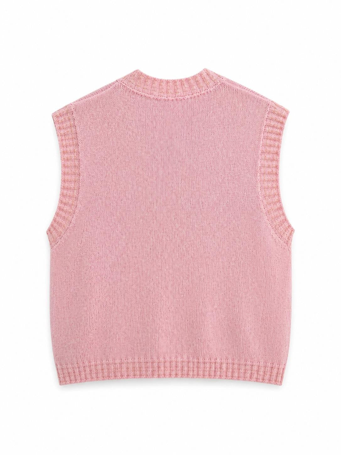 Chaleco rosa hilo