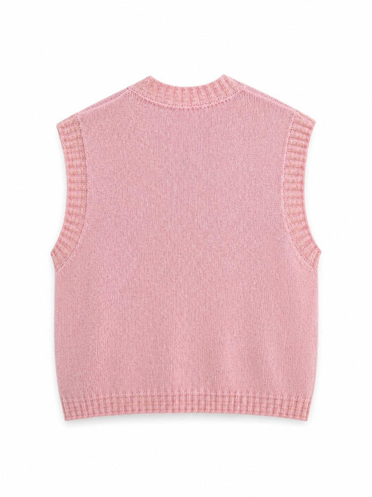Chaleco rosa hilo